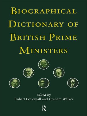 cover image of Biographical Dictionary of British Prime Ministers